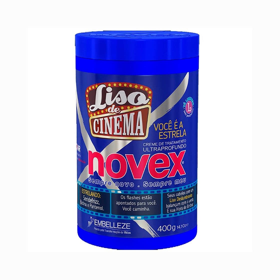 Moda Máscara Novex Liso de Cinema 400ml