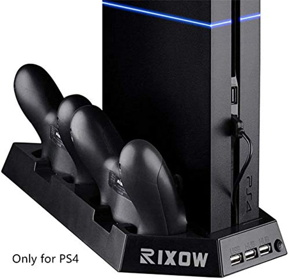 Electrónica Rixow Refrigeración para PS4 con Dos Ventiladores de Playstation 4 Consola con