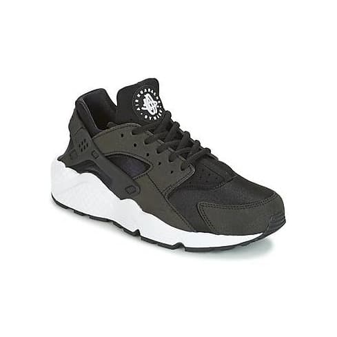 Fashion Nike Zapatillas Wmns Air Huarache Run PRM Black Sail Dark Grey, Deporte