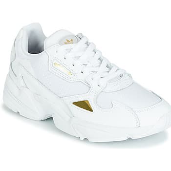 Fashion adidas Originals FALCON W Blanc / Gold - Spartoo