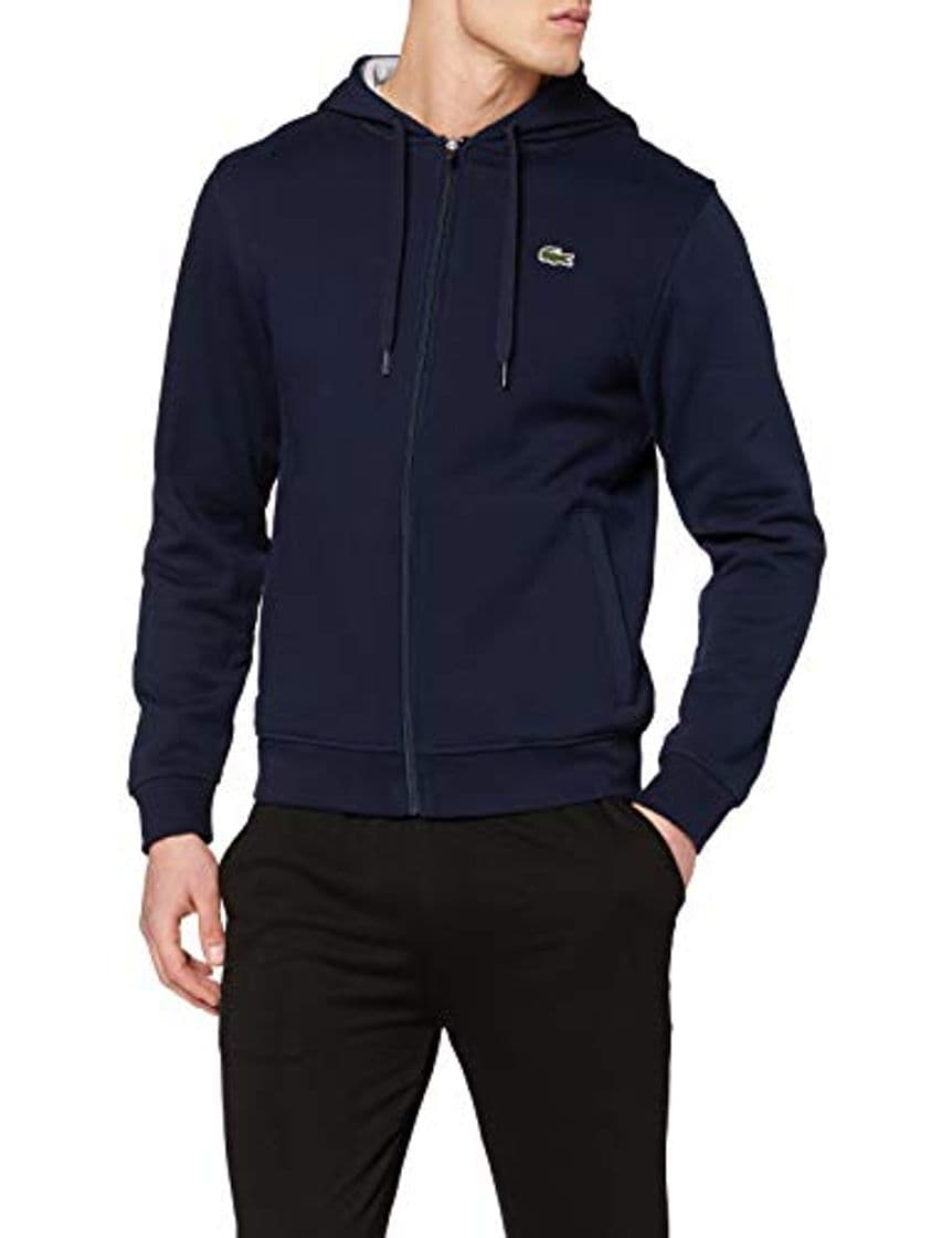 Fashion Lacoste Sport Sh7609 Sudadera con Capucha, Azul