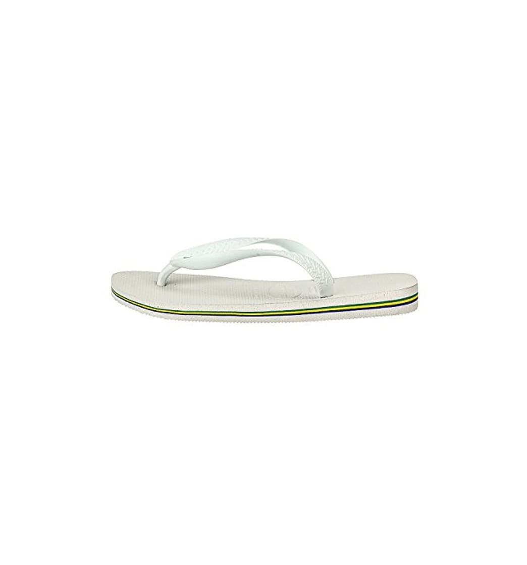 Fashion Havaianas Brasil, Chanclas Unisex Adulto, Blanco