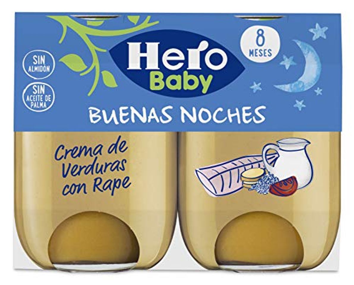 Producto Hero Baby Buenas Noches Crema de Verduras con Rape Tarrito de Puré