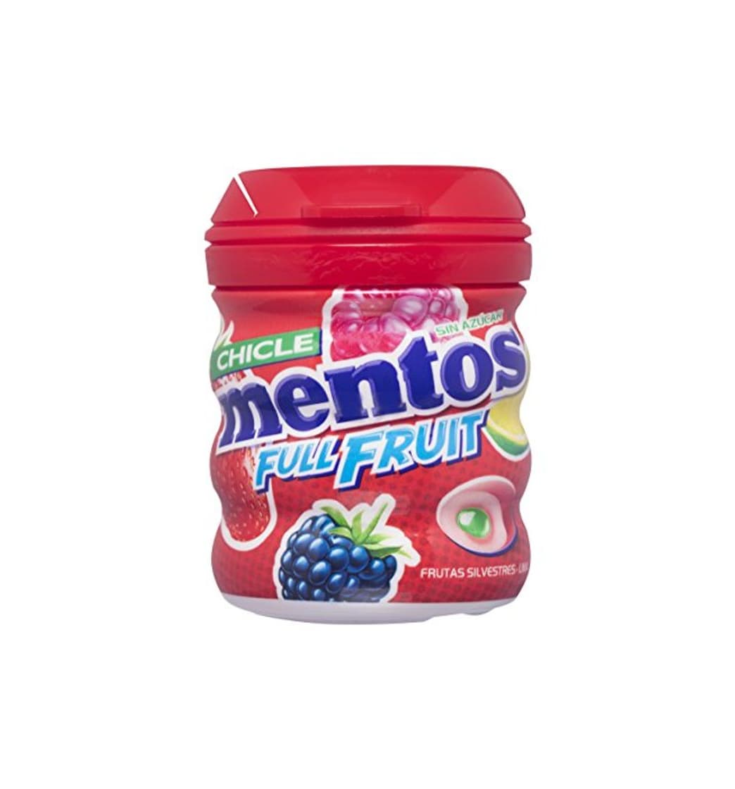 Product Mentos Chicle Sin Azúcar Full Fruit Bote con Sabor a Frutas Silvestres