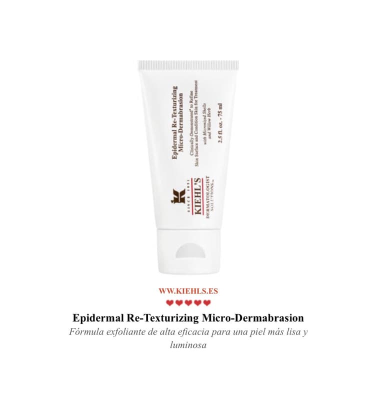 Product Kiehl’s Epidermal Re-Texturizing Micro-Dermabrasion