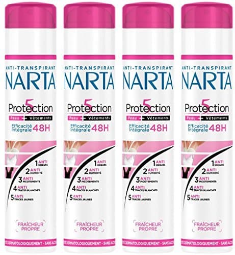 Beauty Narta anti-transpirant protección 5 Spray 200 ml - juego de 4