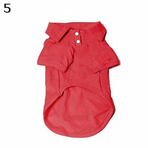 Product Sannysis Perro Camisas Cachorro Gato Verano Sólido Botón Polo Camisa Pet Ropa