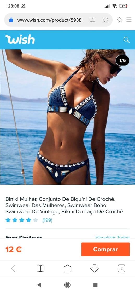 Fashion Biniki Mulher, Conjunto De Biquíni De Crochê, Swimwear Das M