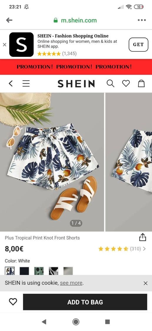 Moda Plus Tropical Print Knot Front Shorts