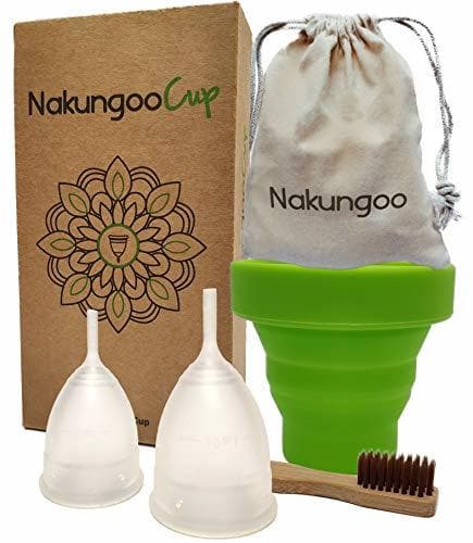 Producto NakungooCup Copa Menstrual Kit Suave Organica Certificado 2 Copas en Talla S