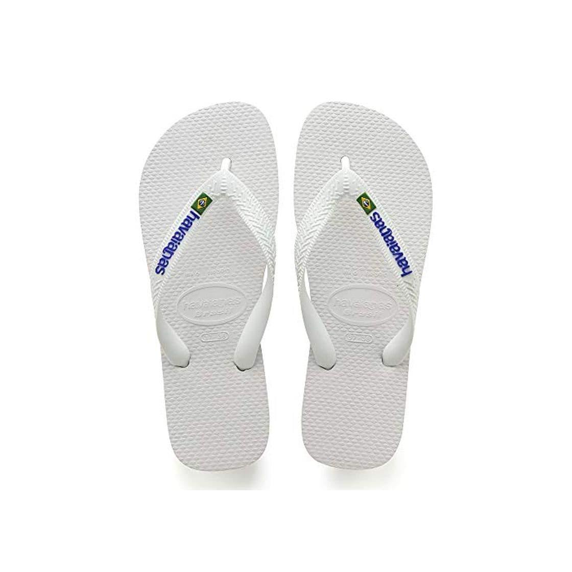 Fashion Havaianas Brasil Logo Zehentrenner Unisex-Erwachsene, Blanco