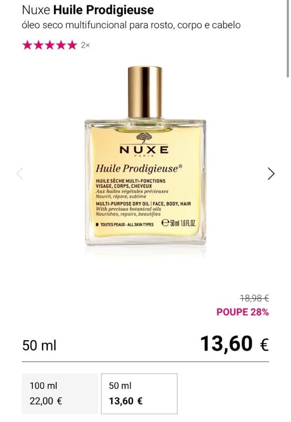 Moda Nuxe Huile Prodigieuse