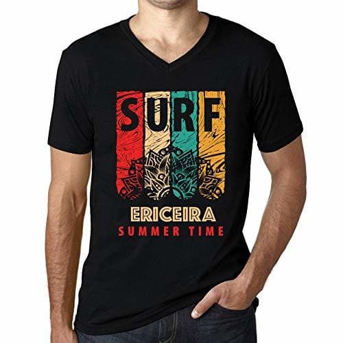 Fashion One in the City Hombre Camiseta Vintage Cuello V T-Shirt Gráfico Surf