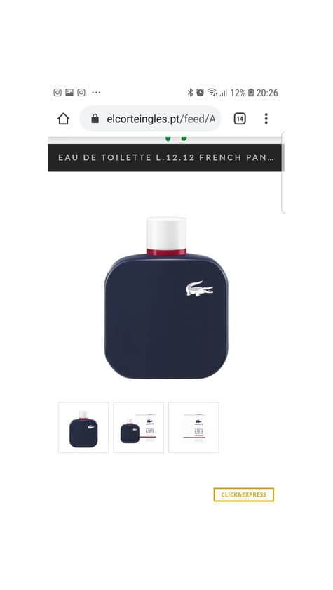 Producto Eua de toilette Lacoste 