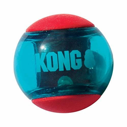 Product KONG - Squeezz Action Ball - Juguete sonoro para buscar con textura