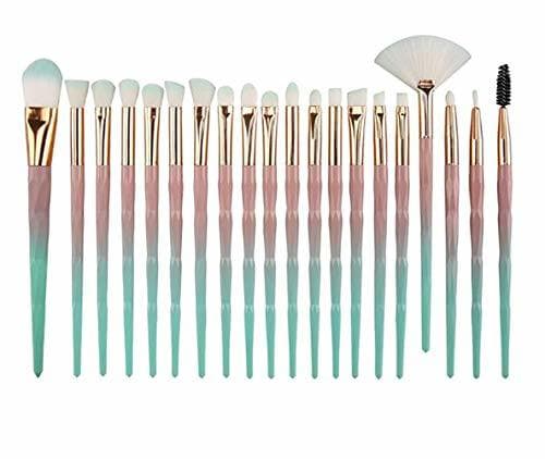 Belleza Edary Eye Makeup Brushes 20 Eye Brush Diamond Makeup Brush Set Unicorn