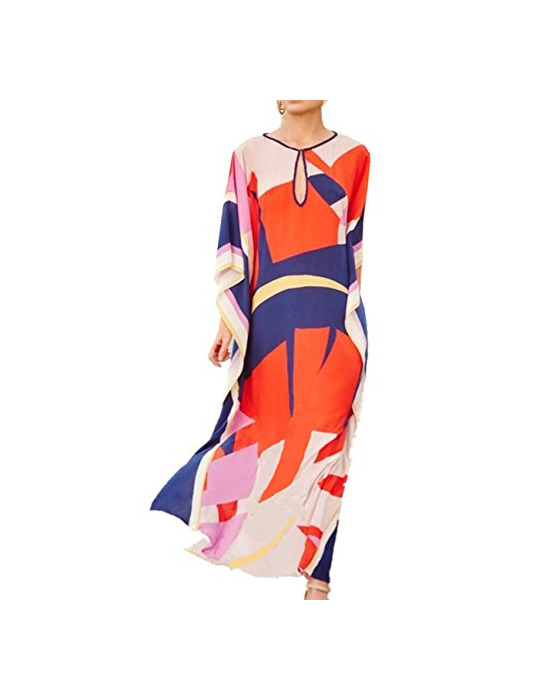 Product L-Peach Vestido de Playa Maxi Caftan Pareo Bikini Cover Up para Mujer