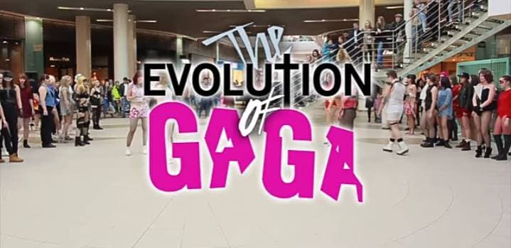 Music The Evolution of Gaga Flash mob