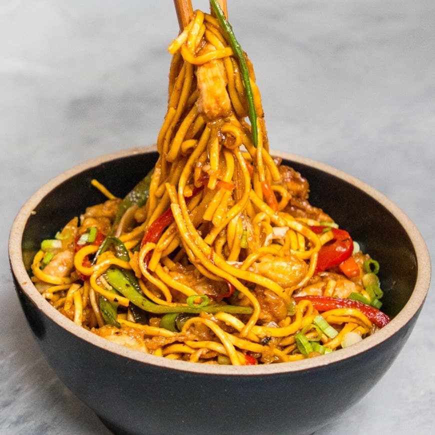 App Chicken chow mein noodles