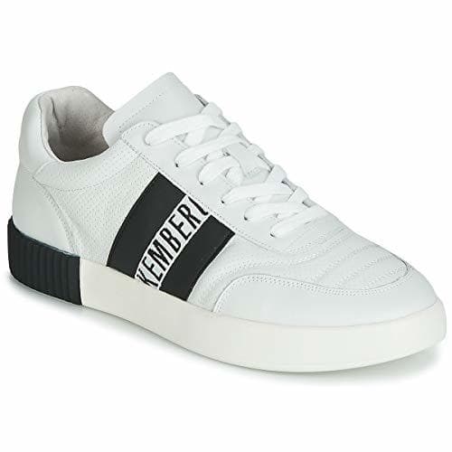 Fashion BIKKEMBERGS Cosmos 2383 Zapatillas Moda Hombres Blanco/Negro