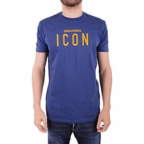 Product T-Shirt "Icon" in Cotone Uomo DSQUARED cod.S74GD0305 BLUE SIZE