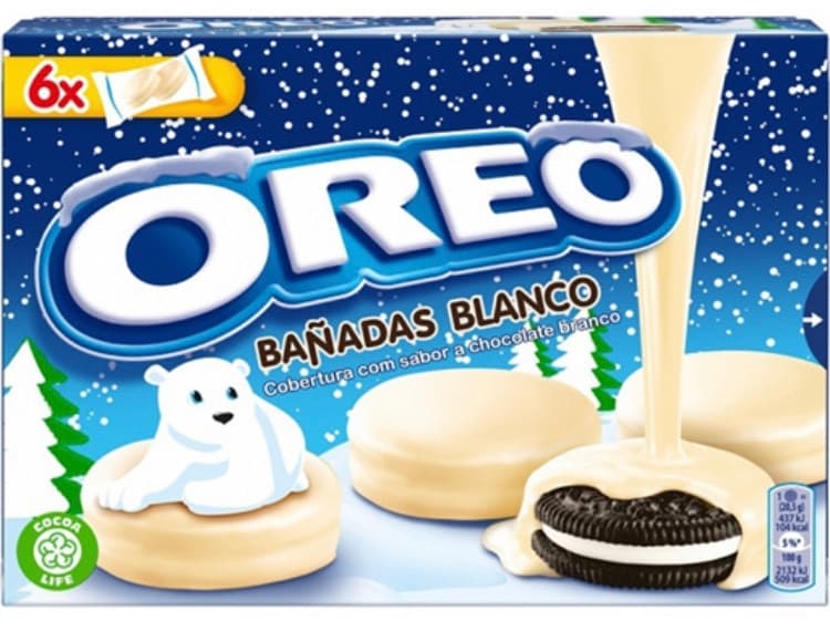 Moda Oreo recheadas com chocolate branco