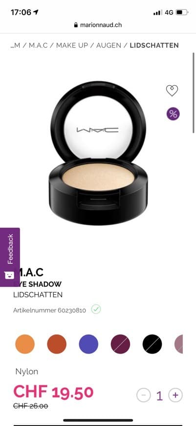 Product M.A.C Eye Shadow