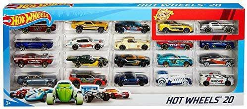 Fashion Pacote Hot Wheels de 20 veículos, carros de brinquedo