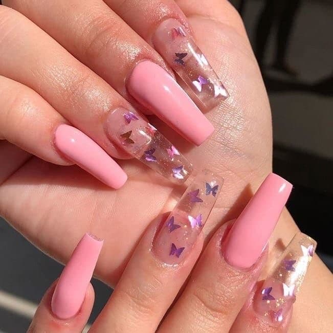 Moda transparent nail art 