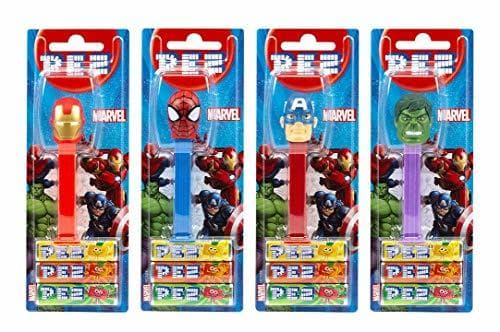 Lugar PEZ set de dispensadores Marvel (4 disp. con 3 recargas de caramelos