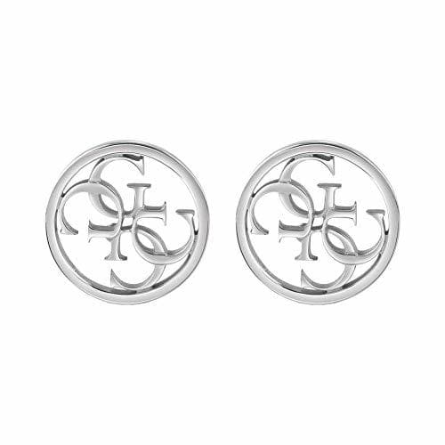 Fashion Guess Pendientes de botón Mujer chapado en plata