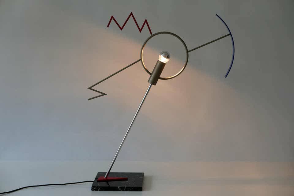 Fashion Sculptural Valencia Table Lamp by Javier Mariscal in Memphis