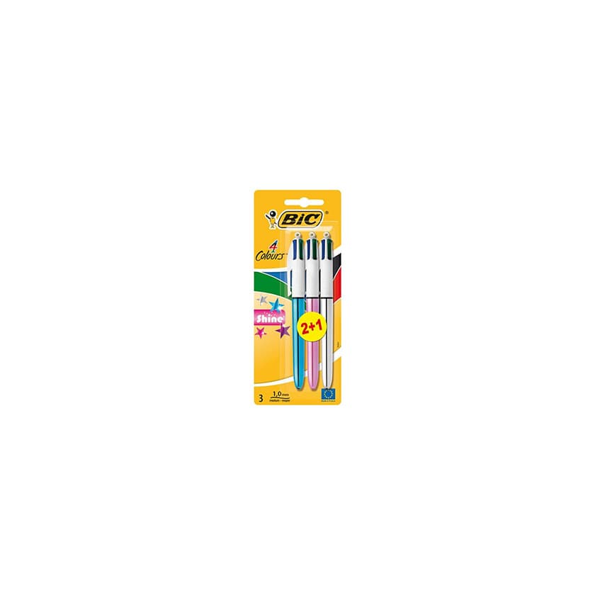 Producto BIC 4 colores Shine Bolígrafo Retráctil punta media