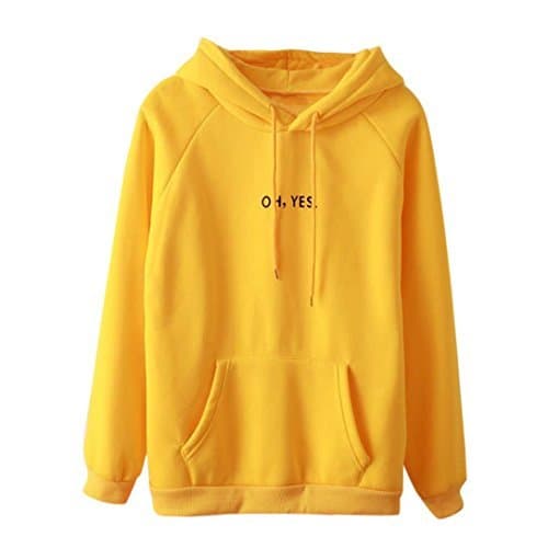 Product K-youth Sudaderas para Mujer, OH, Yes.” Letras Mujer Sudaderas con Capucha Manga