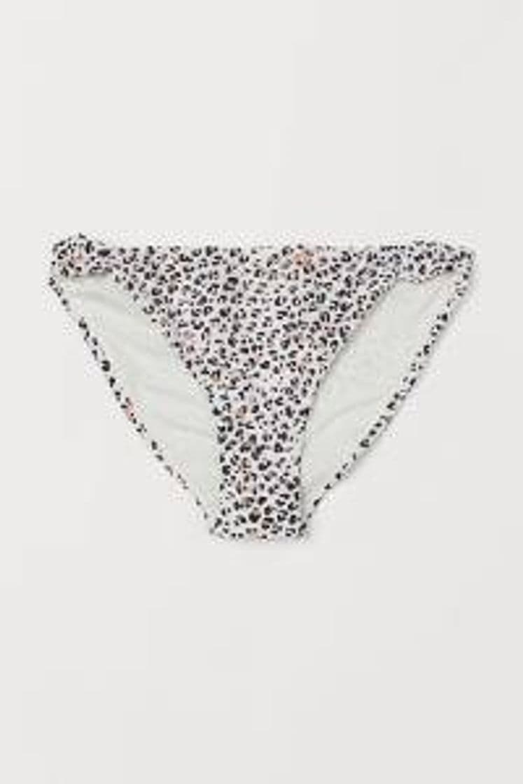 Moda Braga de bikini. Estampado de leopardo blanco.