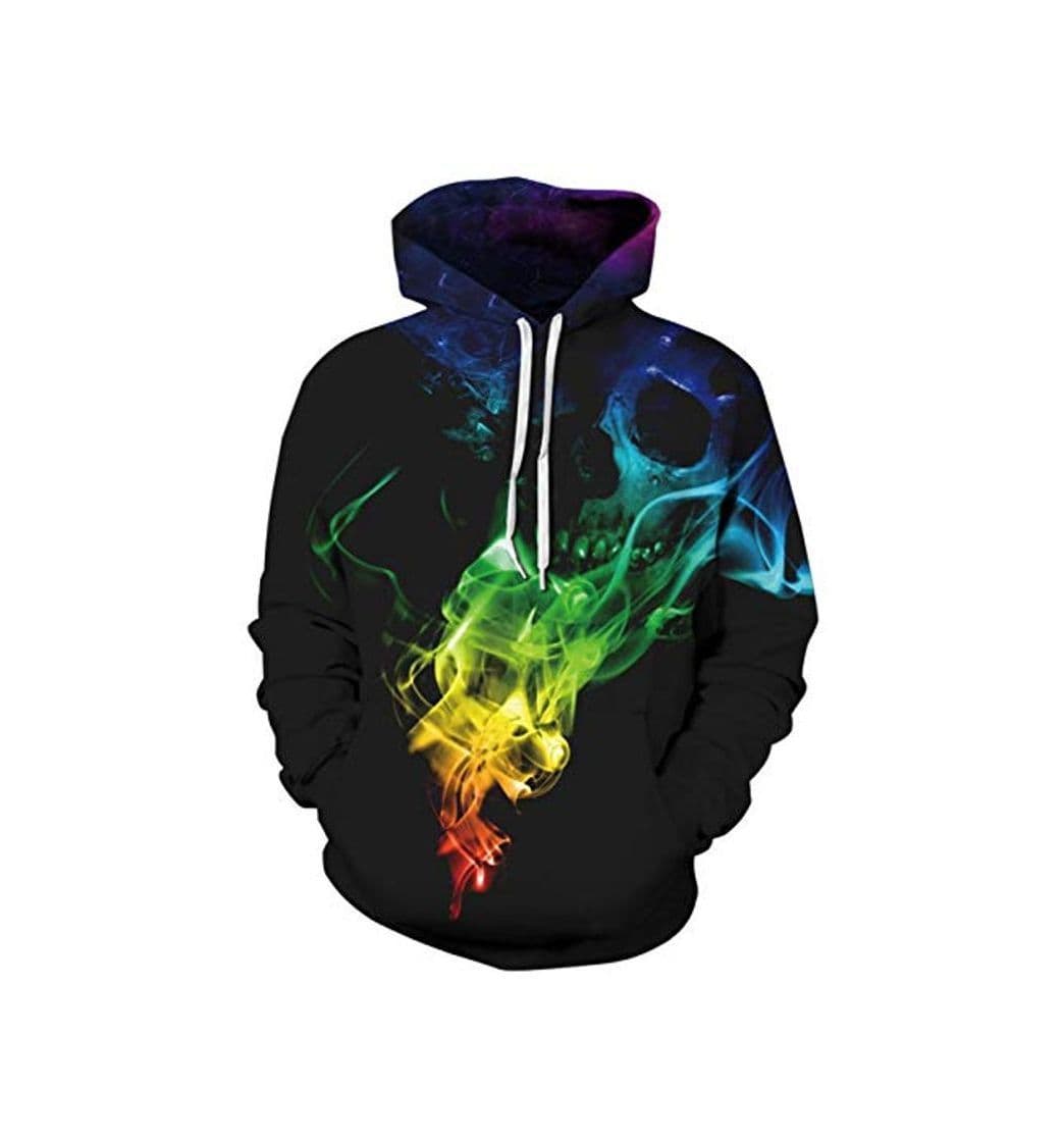 Producto TUONROAD Hoodie Hombre Funny Humo Colores 3D Impreso Sudaderas con Capucha Ligero