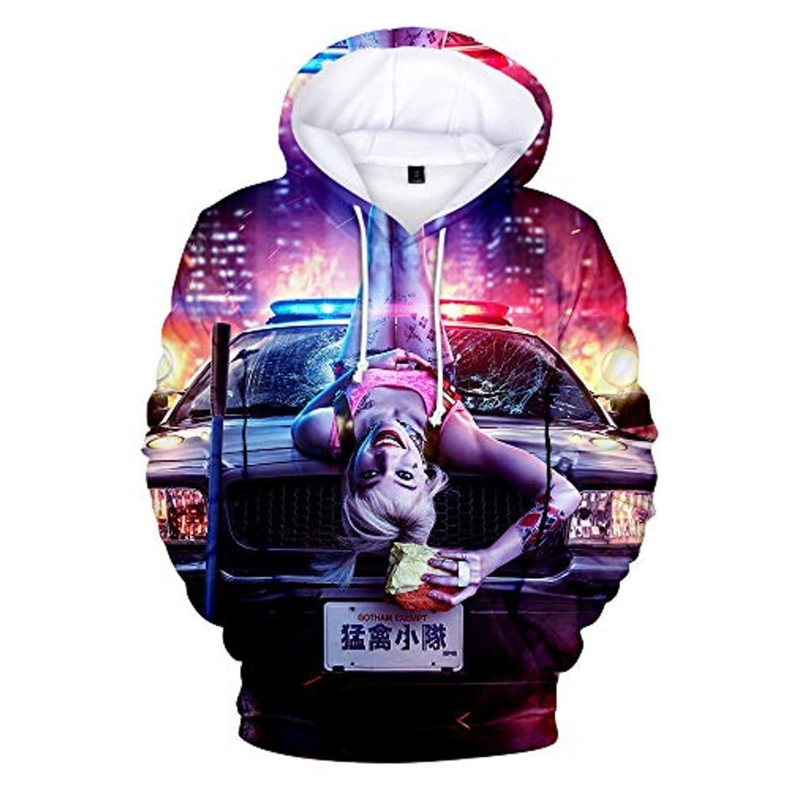 Producto Harley Quinn Hoodie Costume Joker 3D Impreso Película Cosplay Chaqueta Jersey de Manga Larga Sudadera para Hombres Mujeres