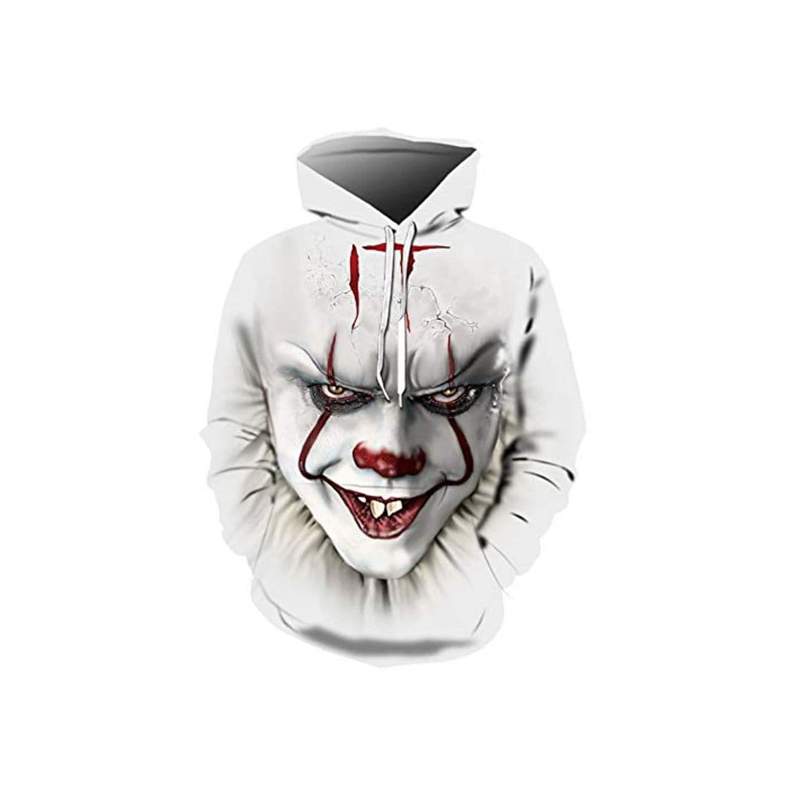 Producto Otoño Invierno Negro Joker Sudadera con Capucha Mujer Hombre 3D Impresión Stephen King IT Hoodies Bolsillo