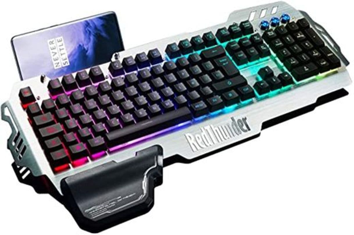 Electronic Teclados Gaming, TedGem Teclado Gaming, Teclado USB, Teclado Gaming PS4 LED Retroiluminado