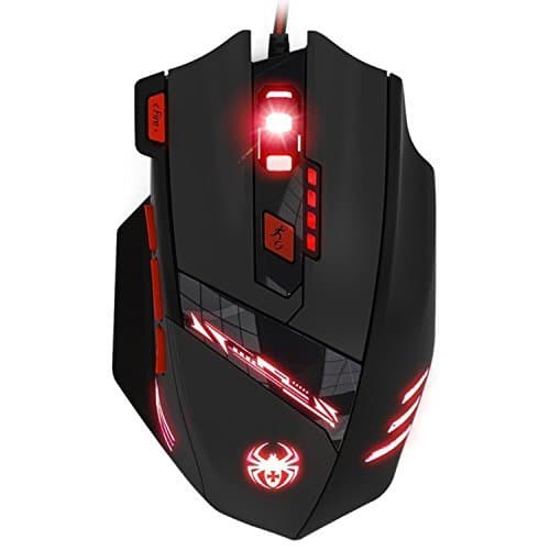 Electronic [Versión Actualizada] Ratón Gaming Óptico KingTop Ratón Profesional LED Botón USB Alámbrico