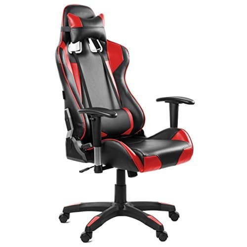 Home Mc Haus ROJA Silla Gaming de Escritorio y Oficina con Respaldo Reclinable