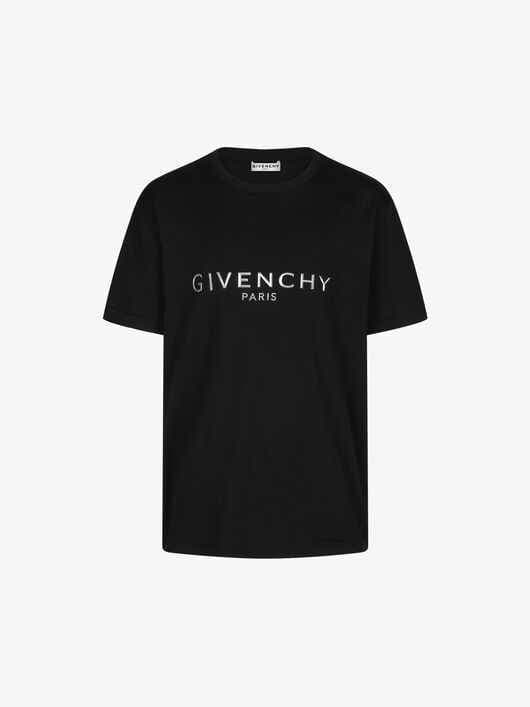 Fashion GIVENCHY PARIS EMBOSSED T-SHIRT

