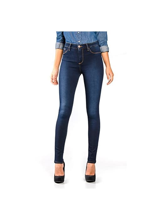 Fashion Tiffosi One Size High_1 Vaqueros Slim, Azul