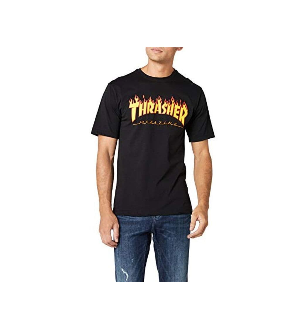 Fashion THRASHER TRUTSH05749 Camiseta, Negro