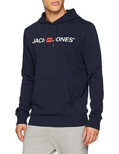 Fashion JACK & JONES Jjecorp Logo Sweat Hood Noos Capucha, Azul