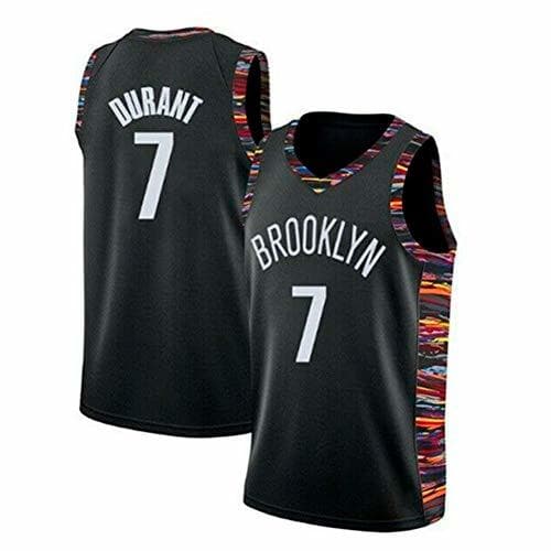 Product A-lee Camiseta de Baloncesto para Hombre,Brooklyn Nets #7 Kevin Durant. Bordado Swingman