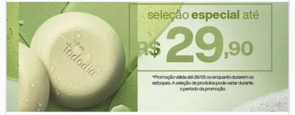 Producto Seleção de Especial de Produtos Natura até R$ 29