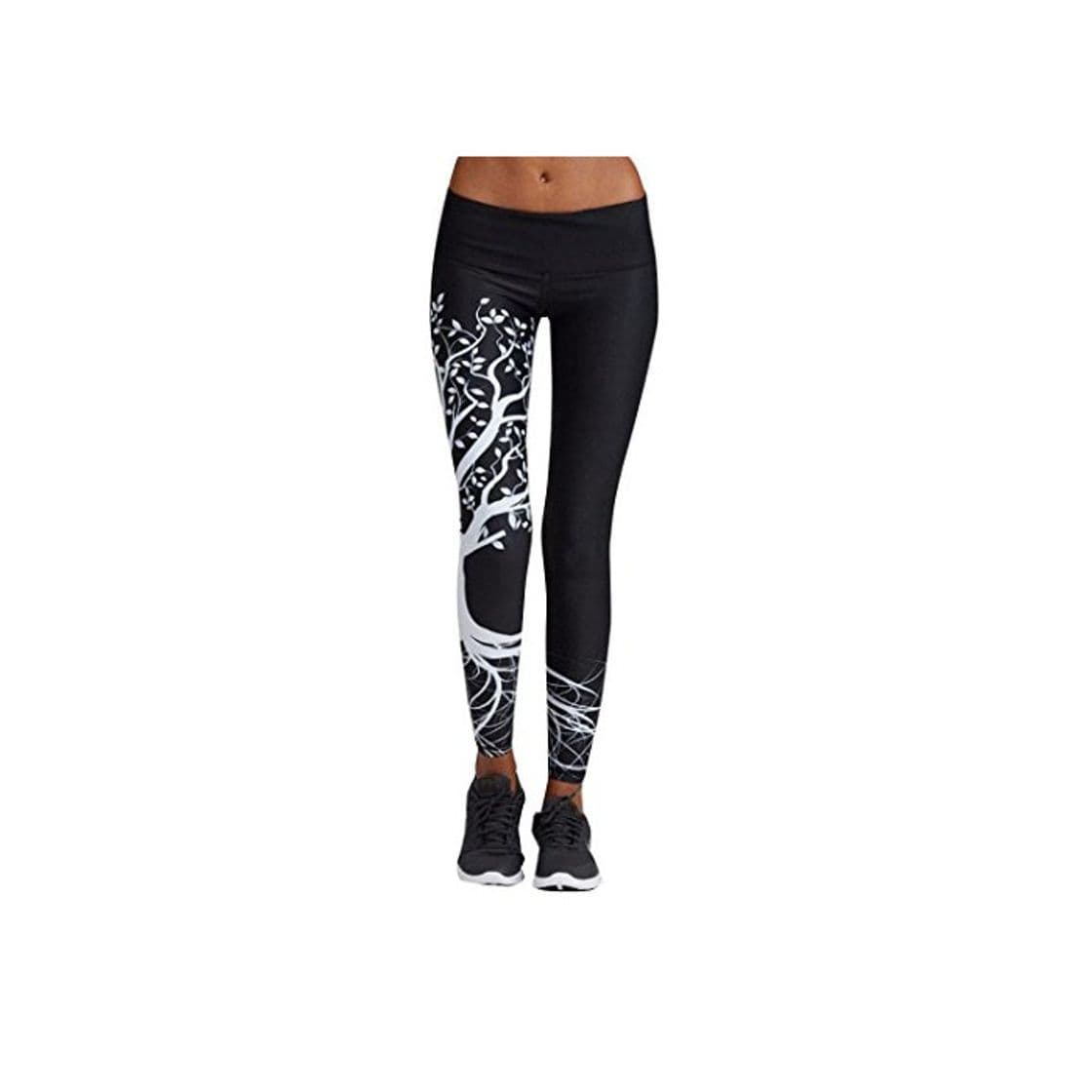 Fashion Mujer Pantalones Largos deportivos SMARTLADY Patrón de árbol Leggings para Running, Yoga