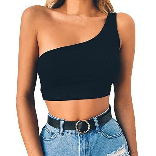 Moda Lenfesh Tops Sexy sin Tirantes Chalecos sin Mangas de Mujer Crop Tops