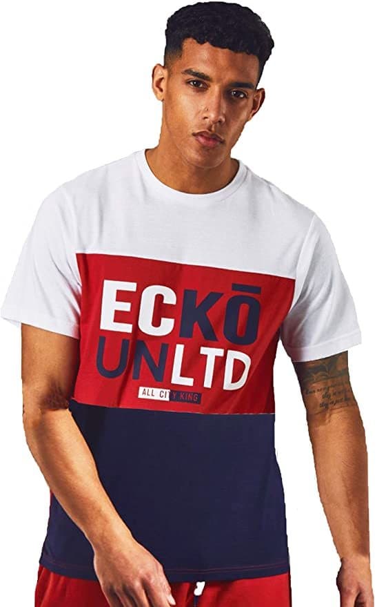 Lugar Ecko Hombres Unltd Camiseta Corto Manga Parte Superior Tee Deporte Gráfico Verano